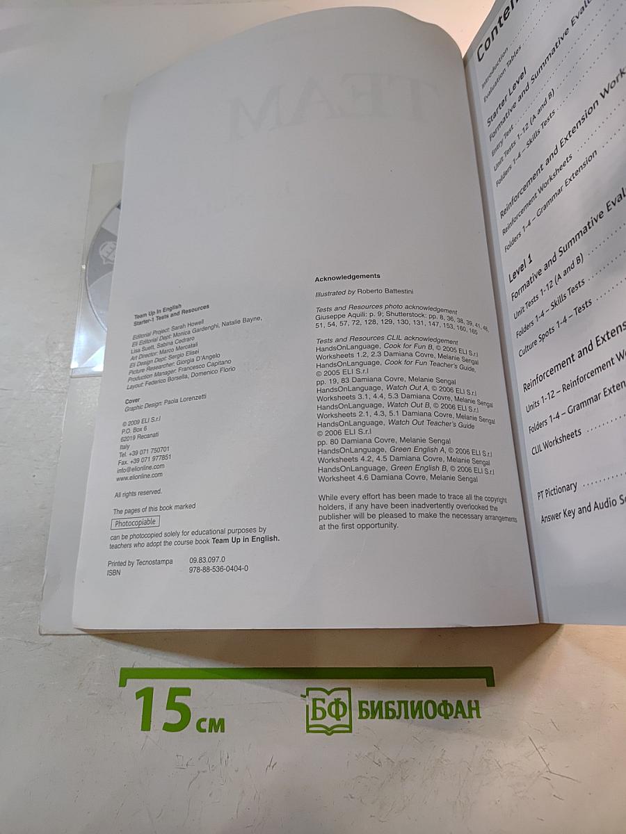 Team Up in English: Tests and Resources - Starter - 1