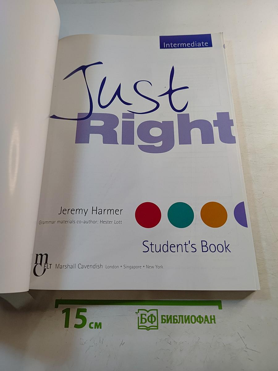 Just Right Student's Book Intermediate