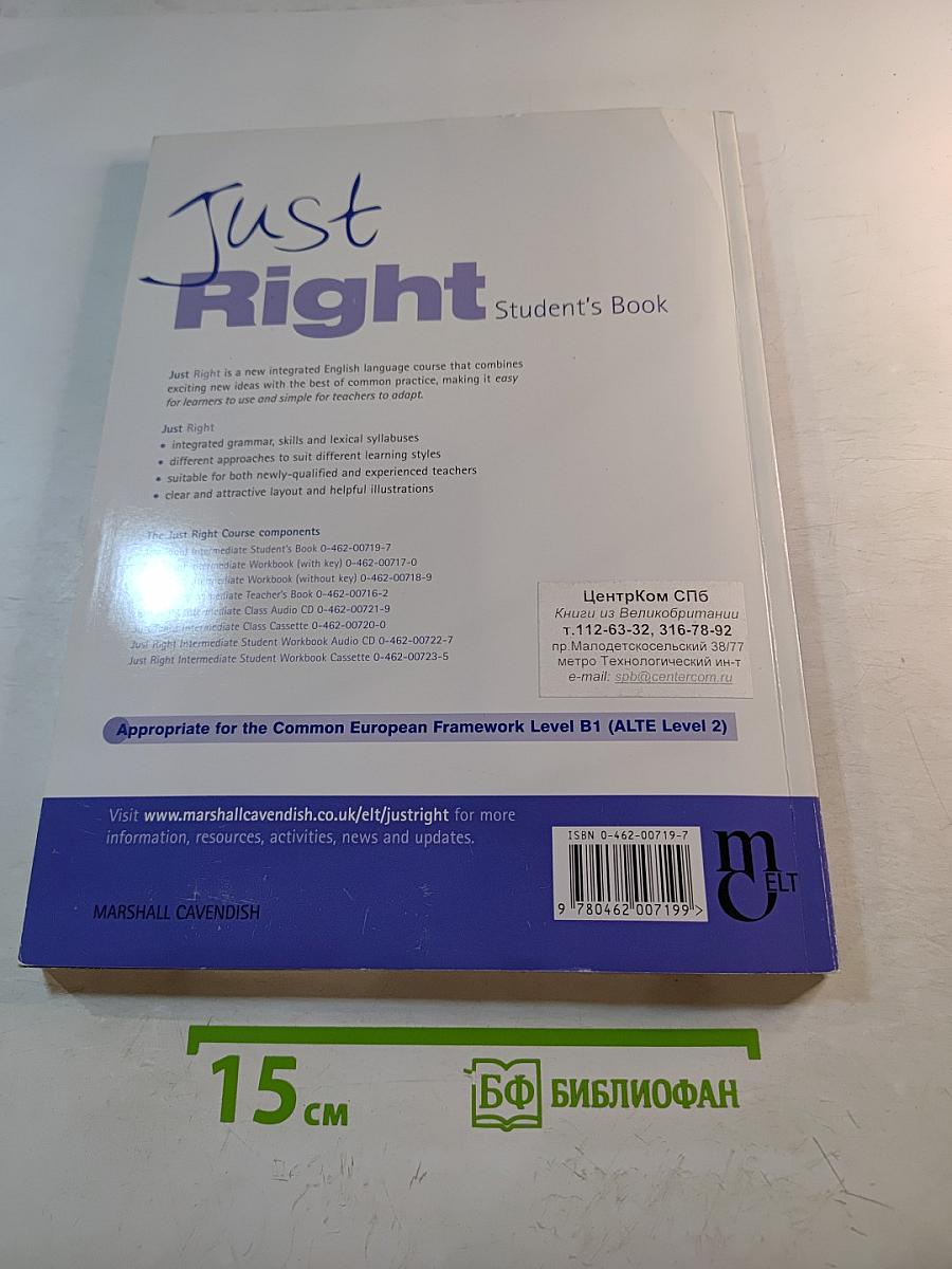 Just Right Student's Book Intermediate