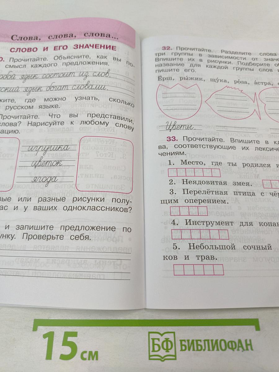 Русский язык. Рабочая тетрадь. 2 класс. Часть 1