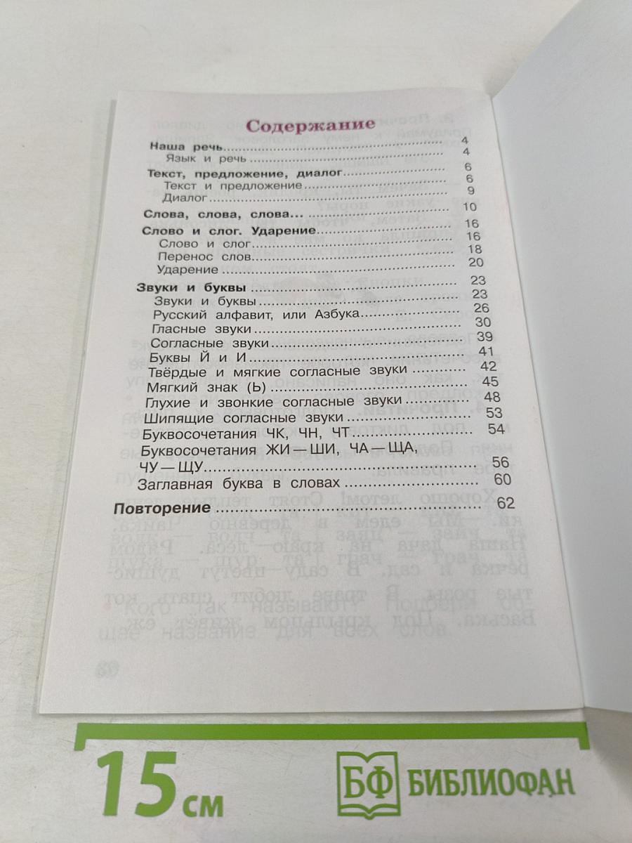 Русский язык. Рабочая тетрадь. 1 класс