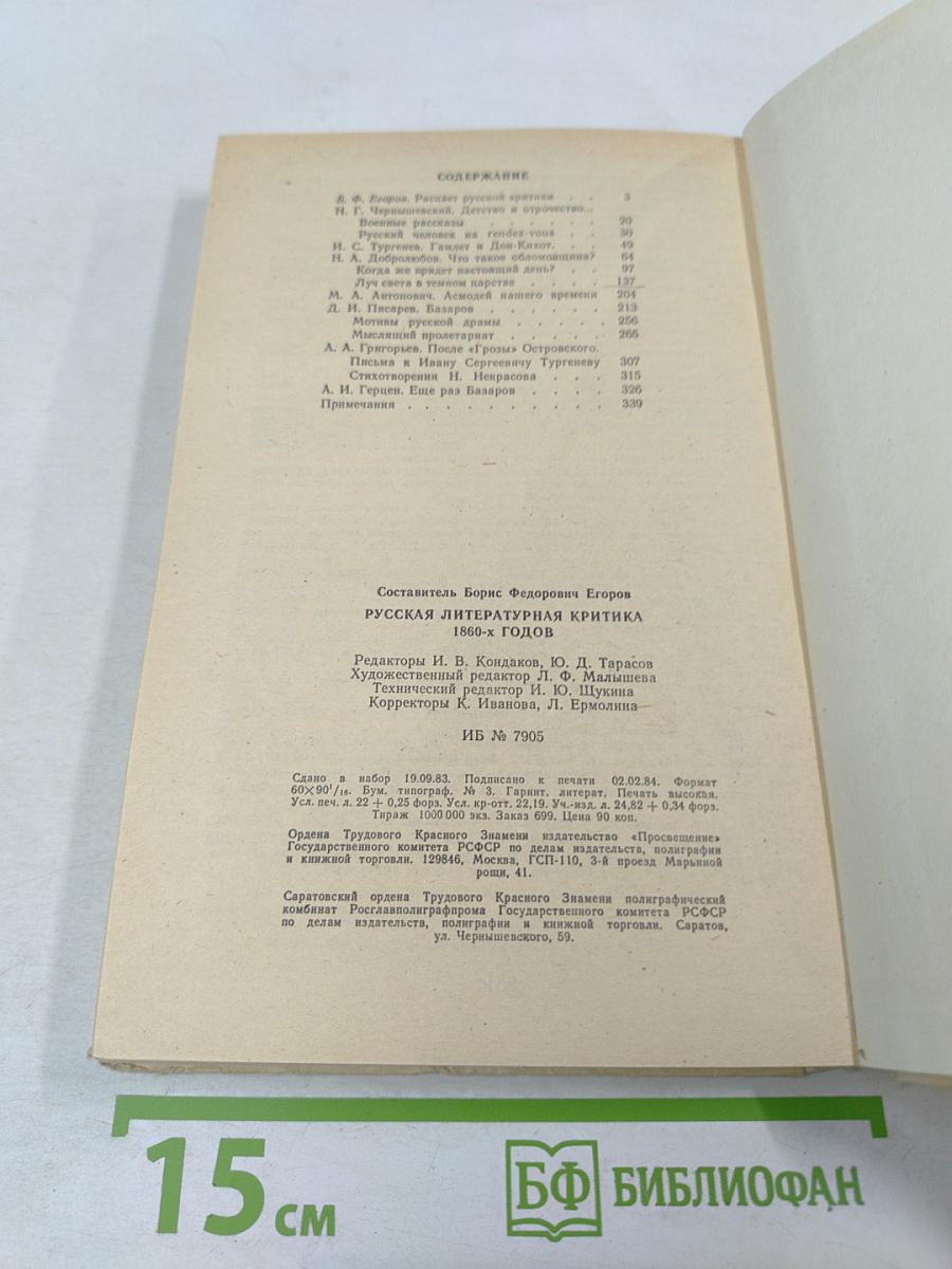 Русская литературная критика 1860-х годов