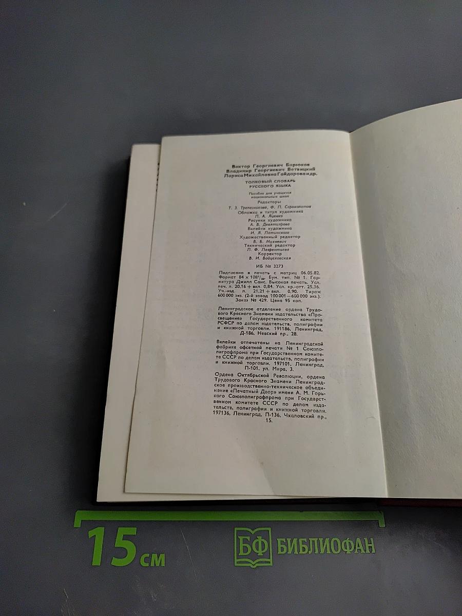 Толковый словарь русского языка для учащихся национальных школ