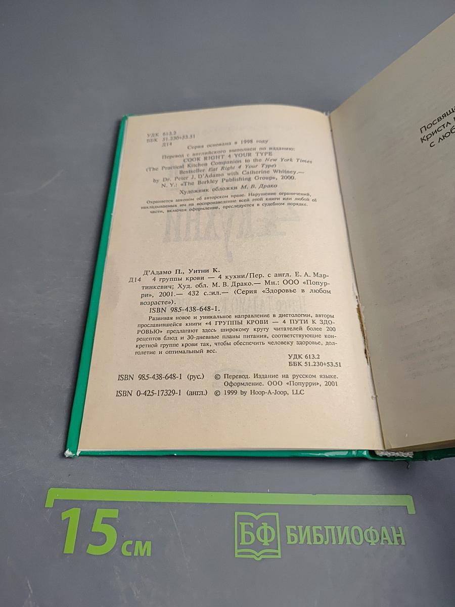 4 Группы крови — 4 Кухни