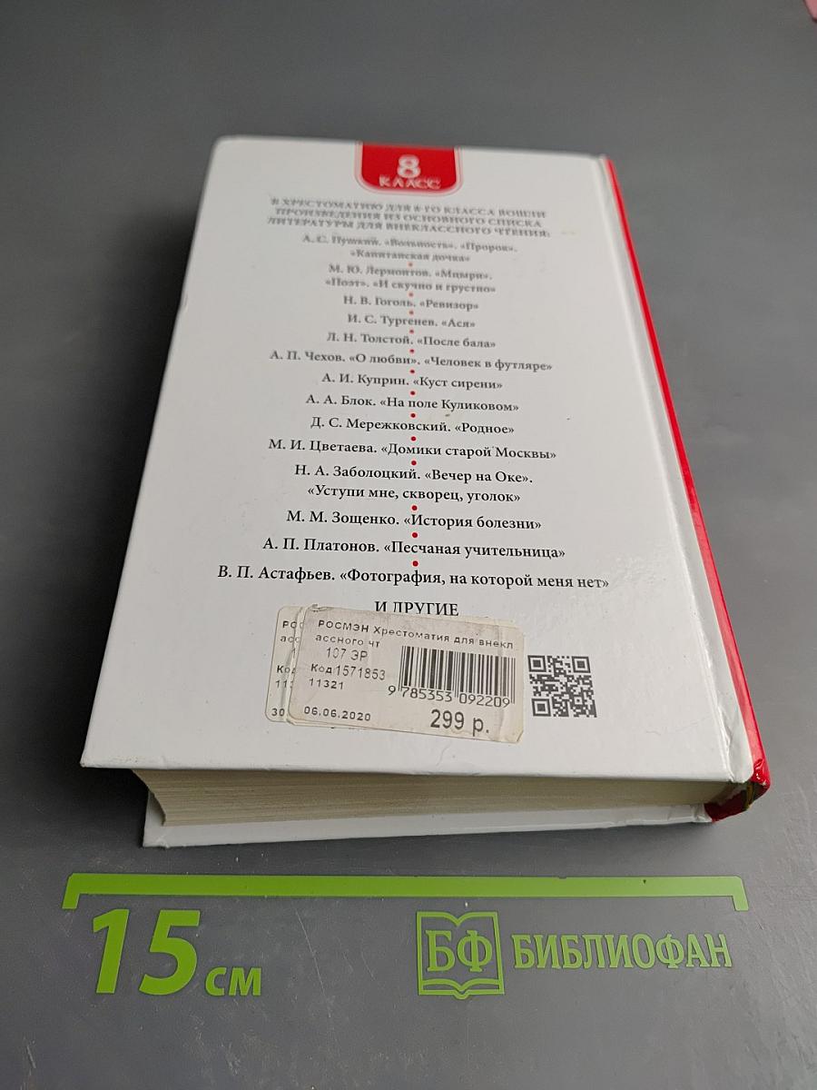 Хрестоматия для внеклассного чтения 8 класс