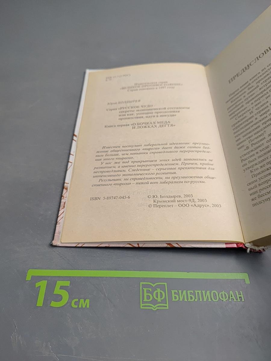 Русское чудо – Секреты экономической отсталости: О бочках мёда и ложках дёгтя. Книга 1