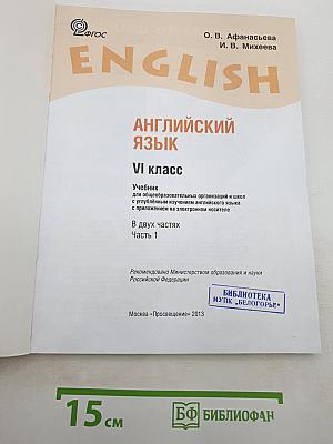 Английский язык. VI класс. В двух частях. Часть 1. Student's Book