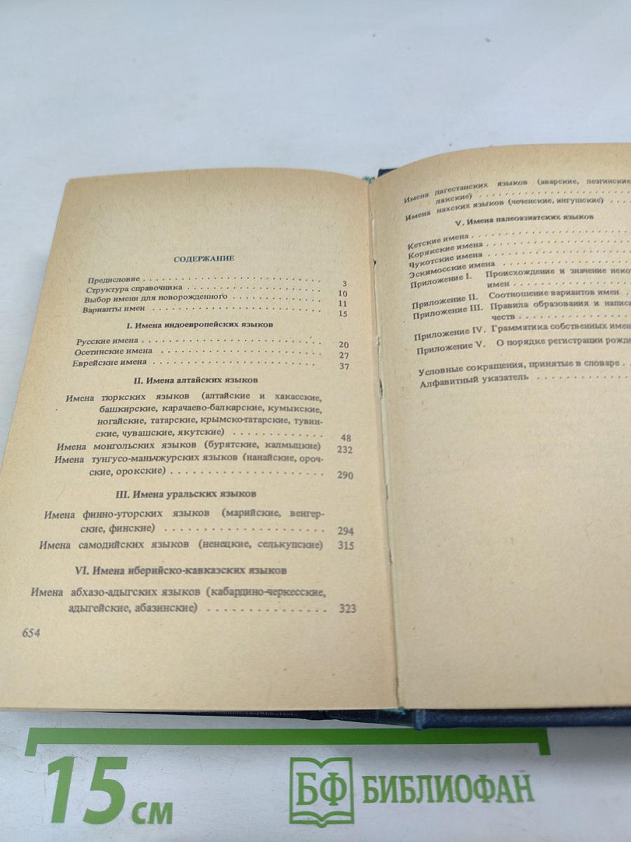 Справочник личных имен народов РСФСР