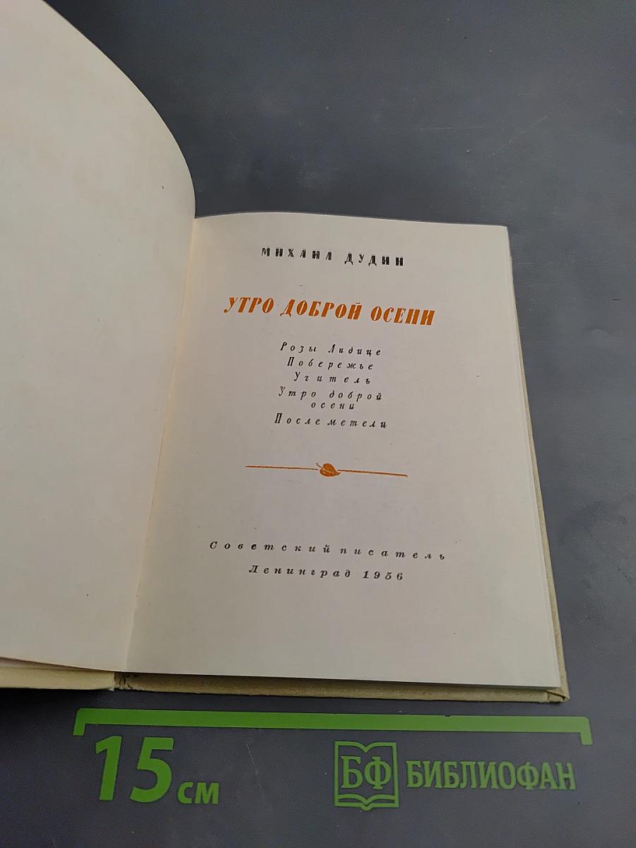 Утро доброй осени