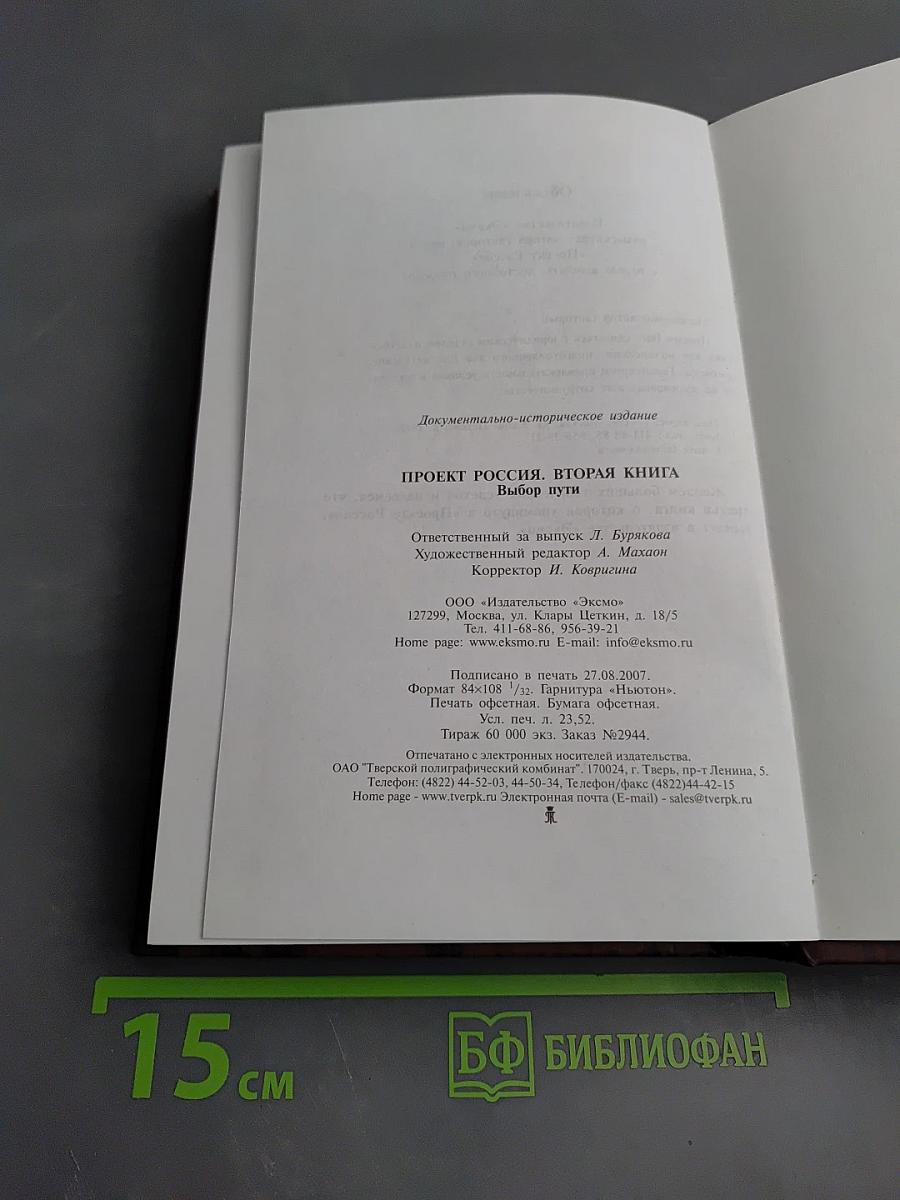 Проект Россия. Выбор пути. Вторая книга