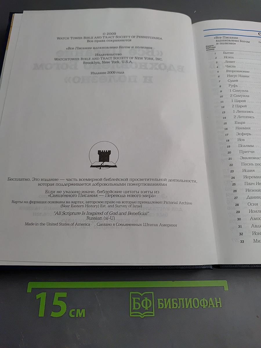 Все Писание вдохновлено Богом и полезно