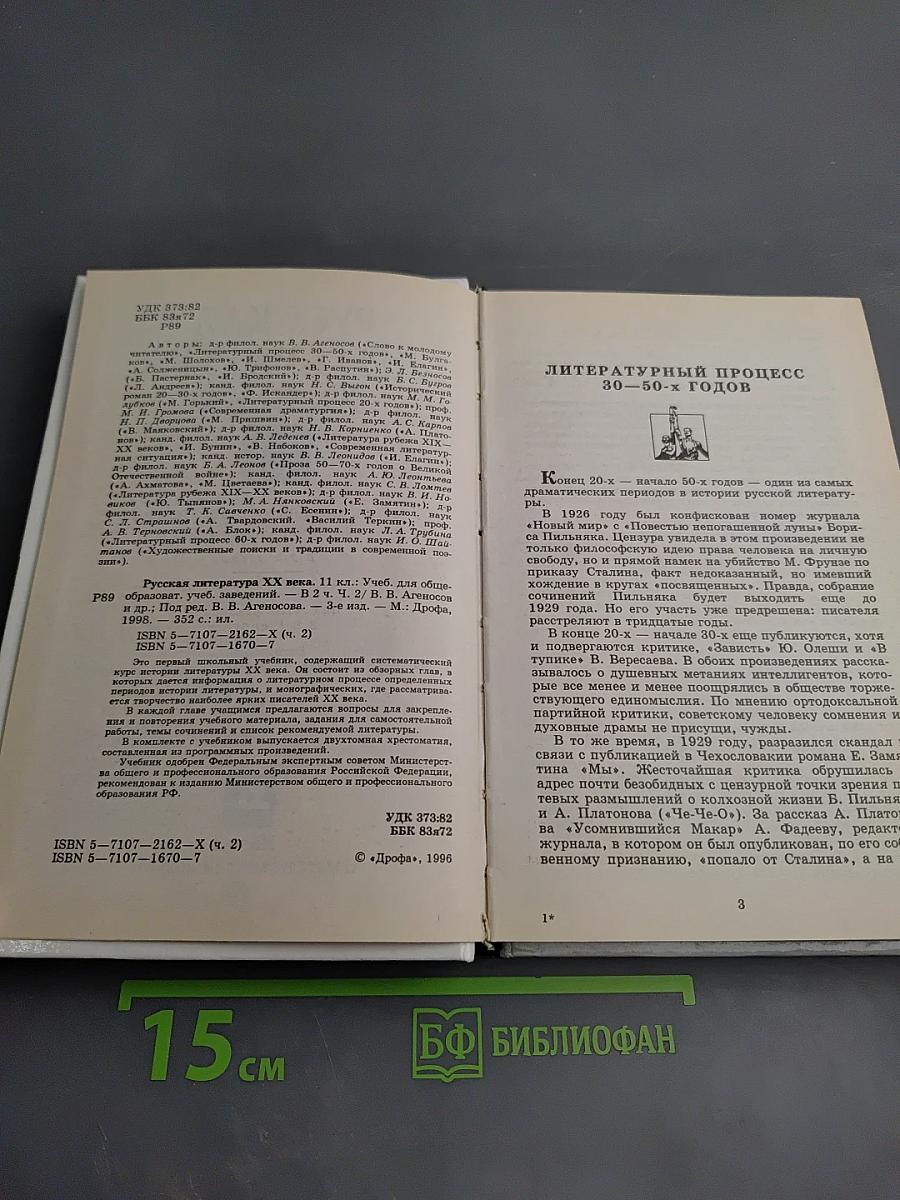 Русская литература XX века. 11 класс. Часть 2