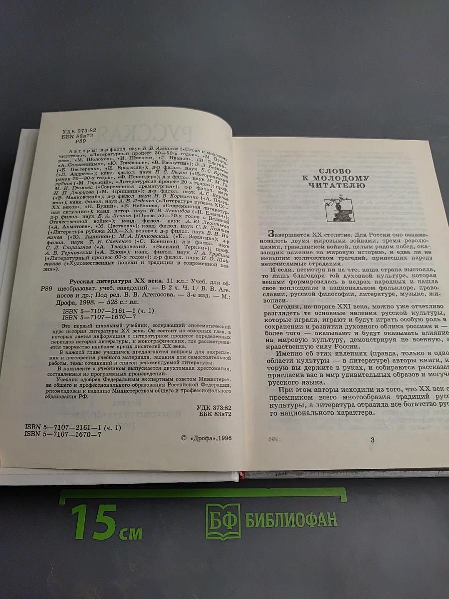 Русская литература XX века 11 класс, Часть 1