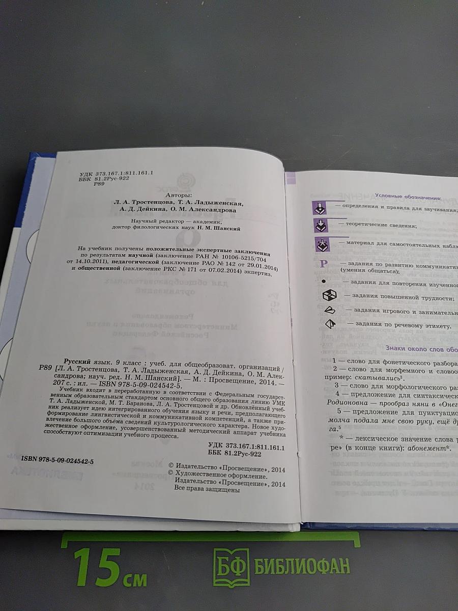 Русский язык 9 класс