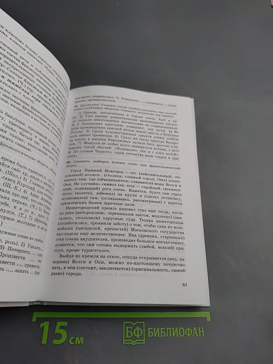 Пособие для занятий по русскому языку в старших классах