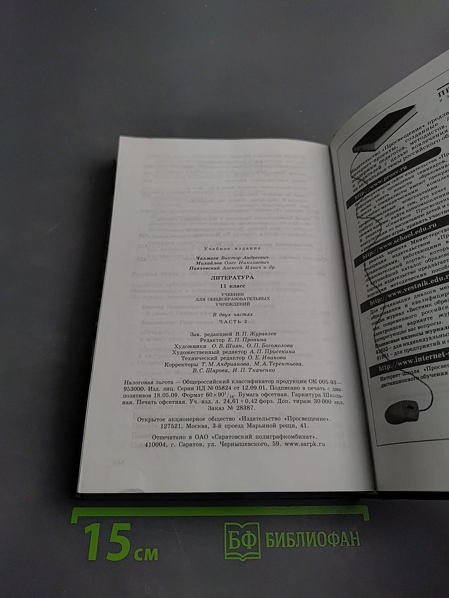 Литература 11 класс. Часть 2