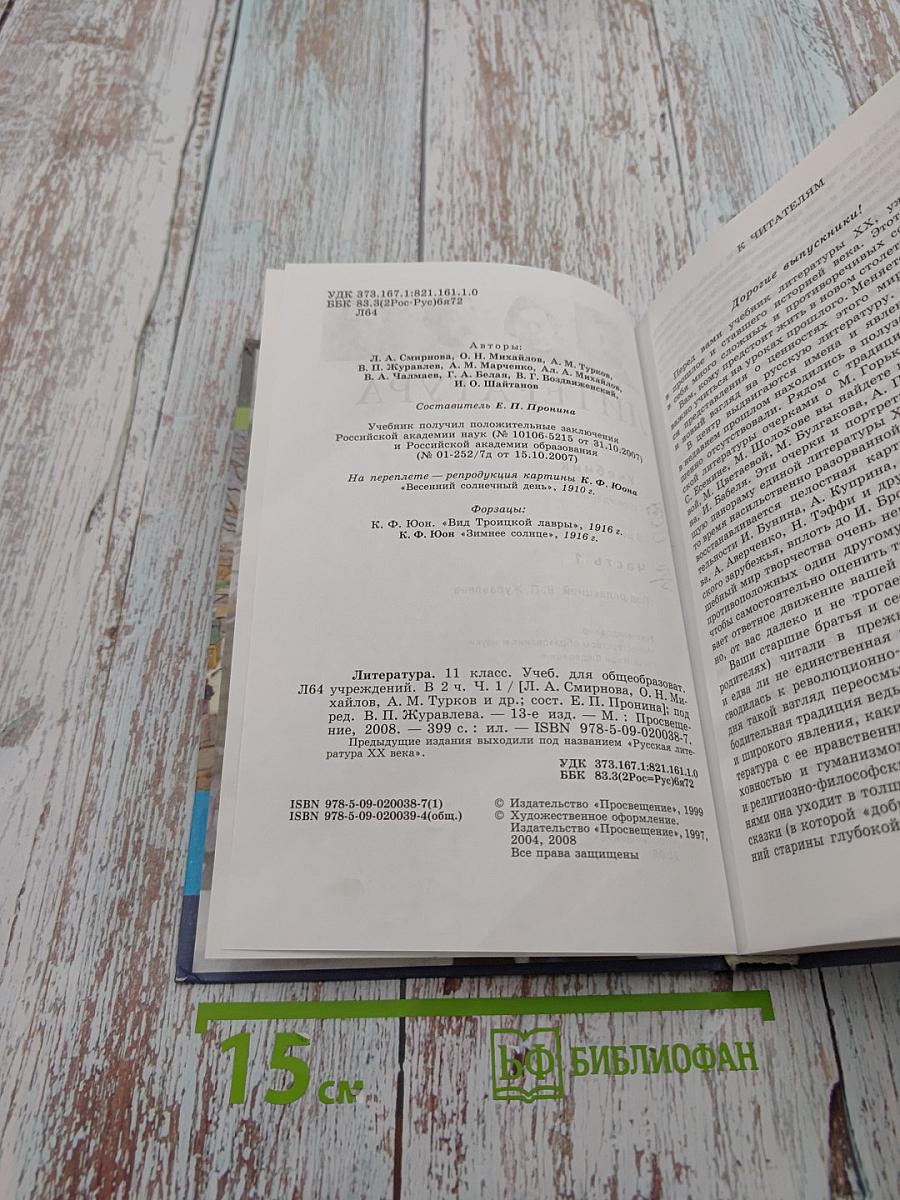 Литература 11 класс Часть 1