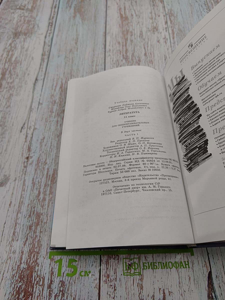 Литература 11 класс Часть 1
