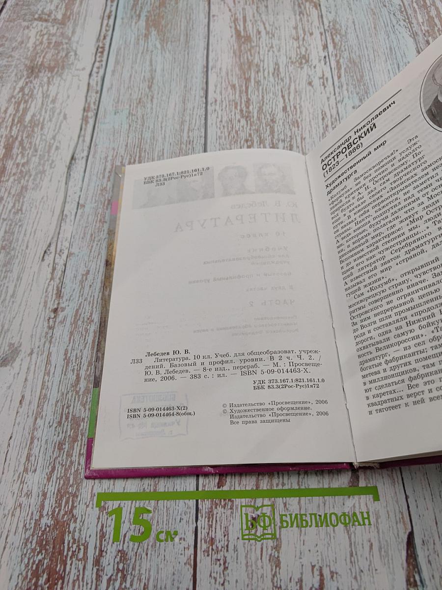 Литература 10 класс, Часть 2