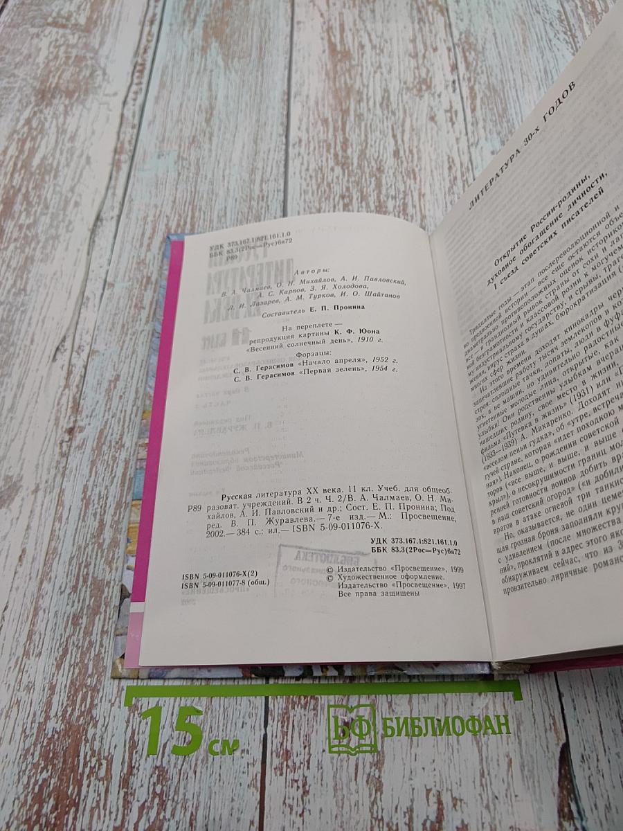 Русская литература XX века 11 класс, Часть 2