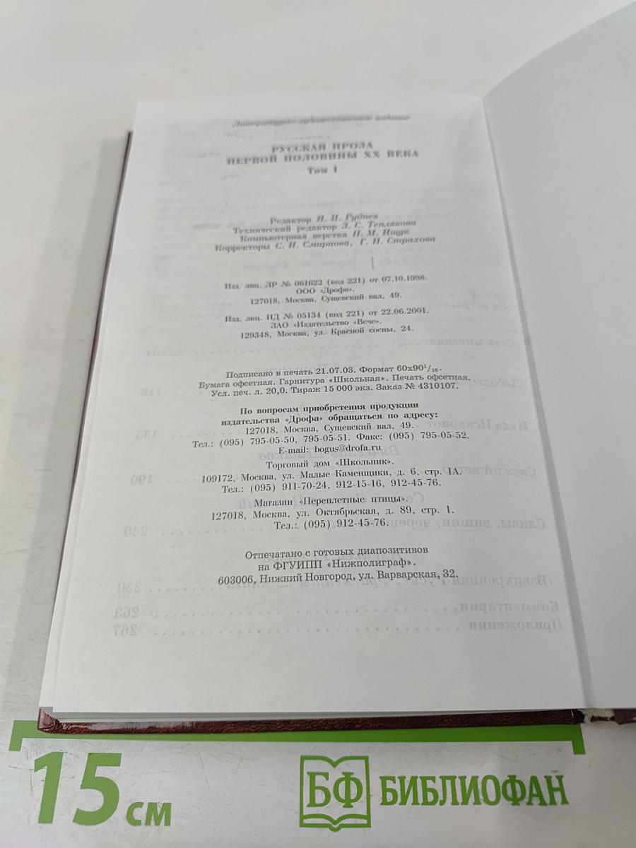 Русская проза первой половины XX века. Том 1