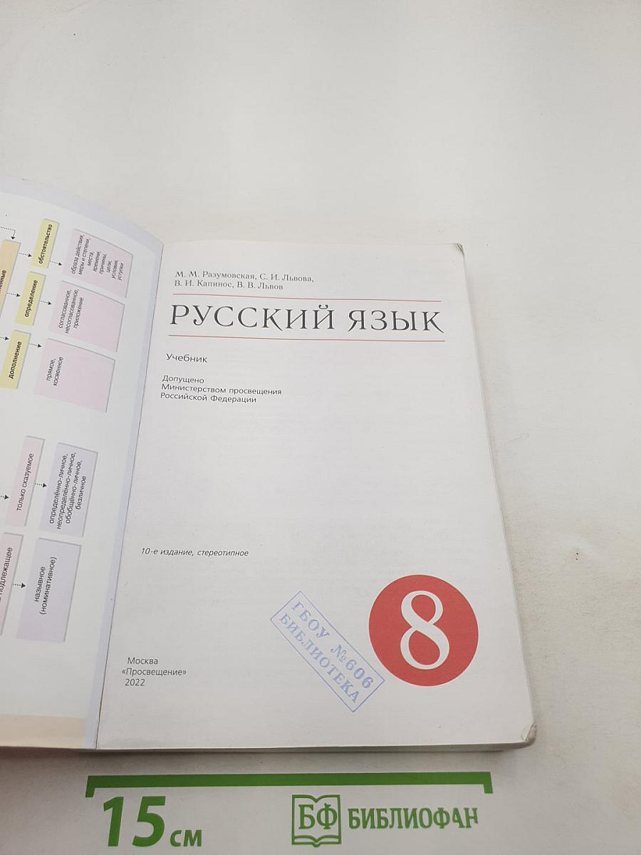 Русский язык 8 класс