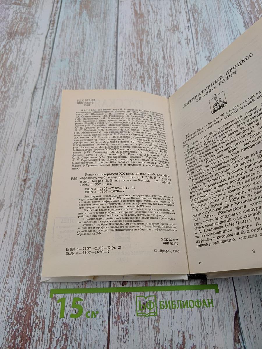 Русская литература XX века. 11 класс. Часть 2