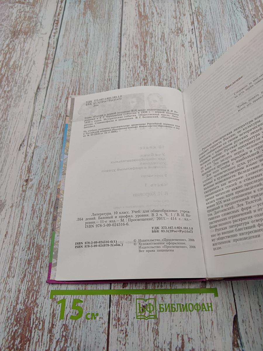 Литература 10 класс, Часть 1