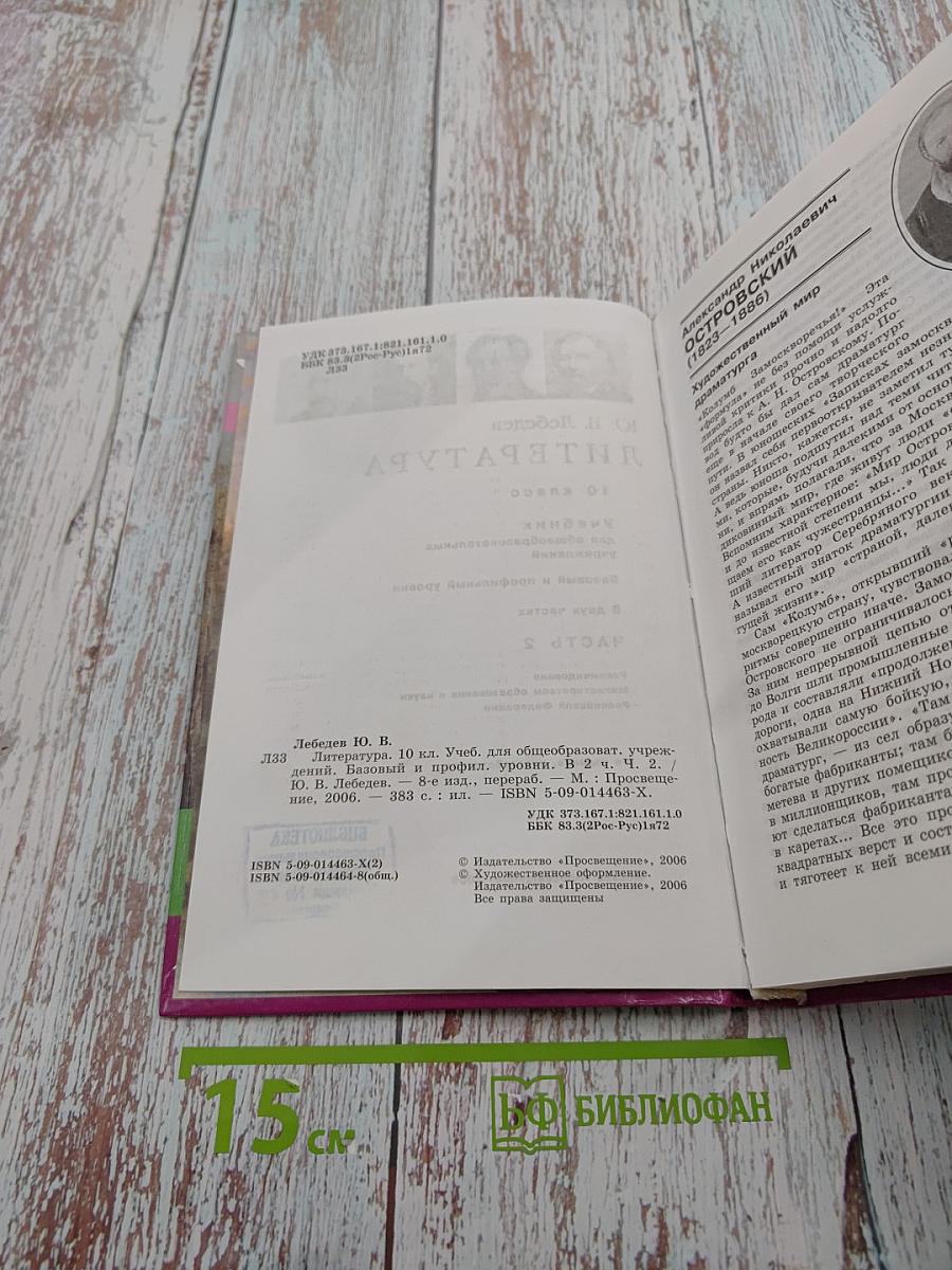 Литература. 10 класс. Часть 2