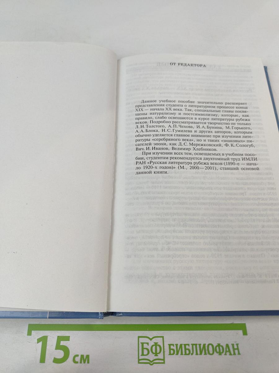 История русской литературы конца XIX – начала XX века. В двух томах. Том 1