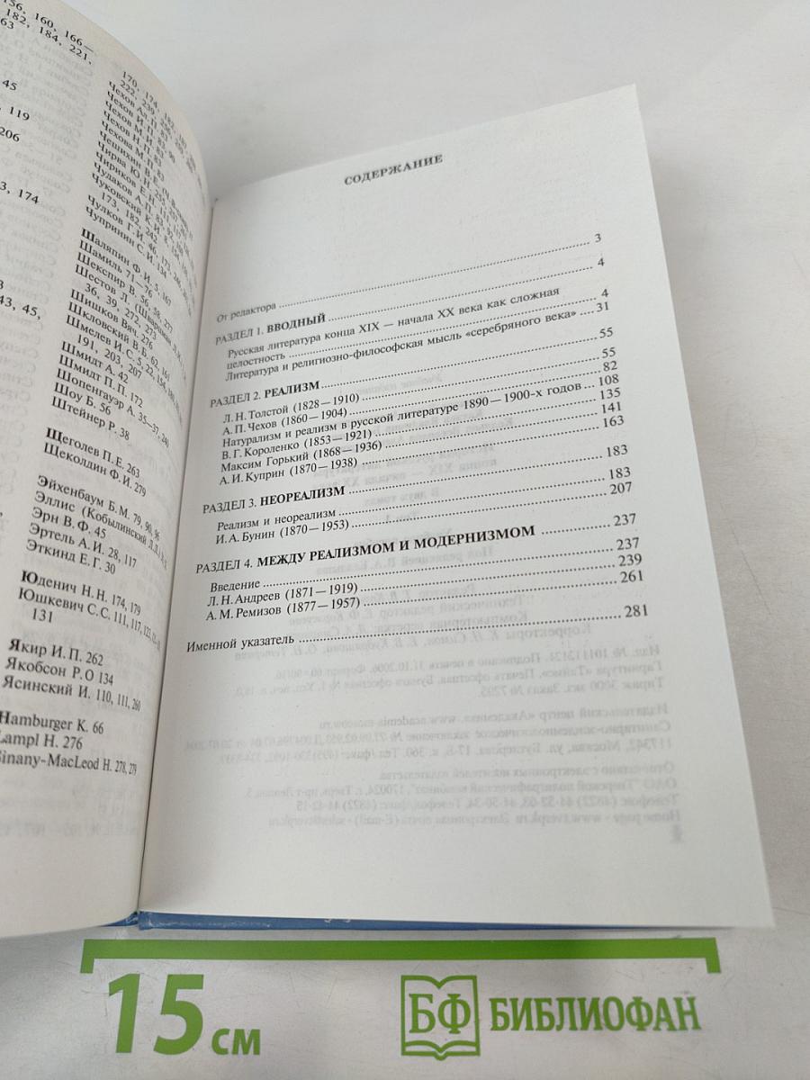 История русской литературы конца XIX – начала XX века. В двух томах. Том 1