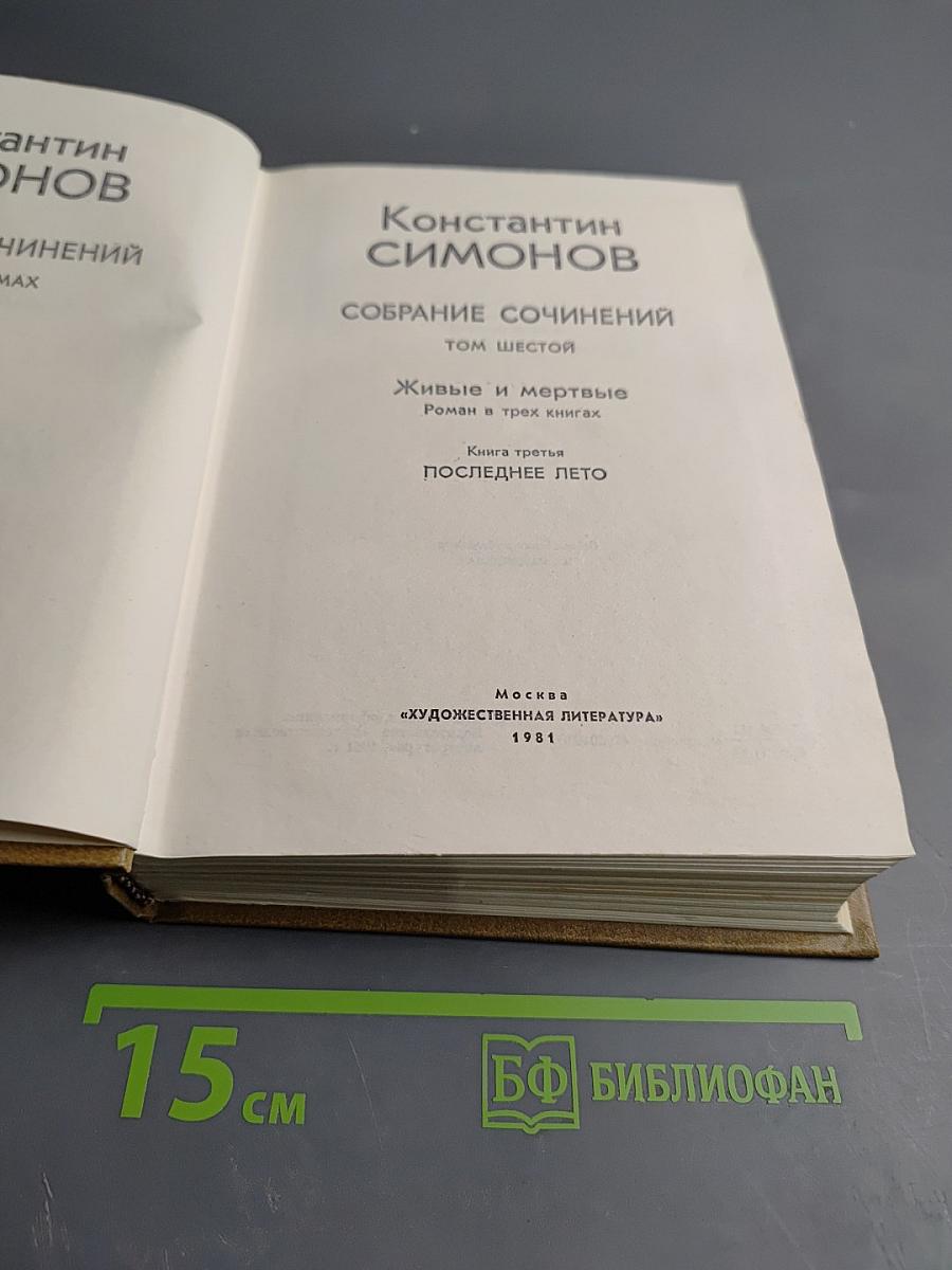 Собрание сочинений. Том 6. Живые и мертвые. Книга 3. Последнее лето