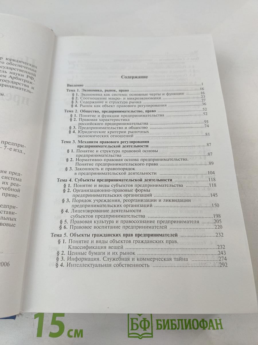 Предпринимательское право (правовая основа предпринимательской деятельности)