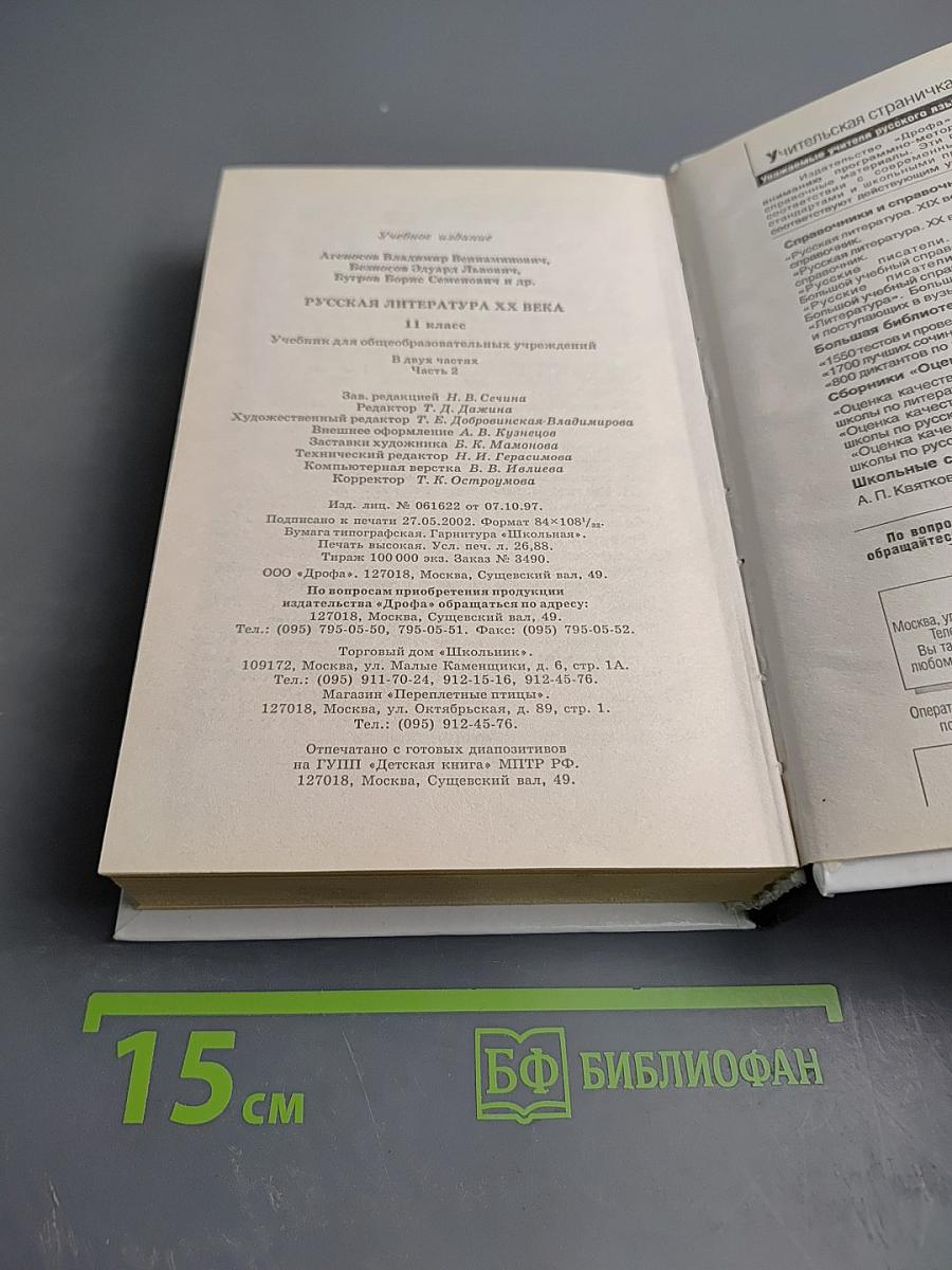 Русская литература XX века 11 класс, Часть 2