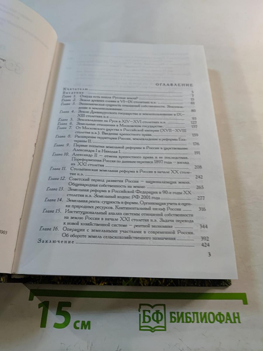 Собственность на землю в России. История и современность