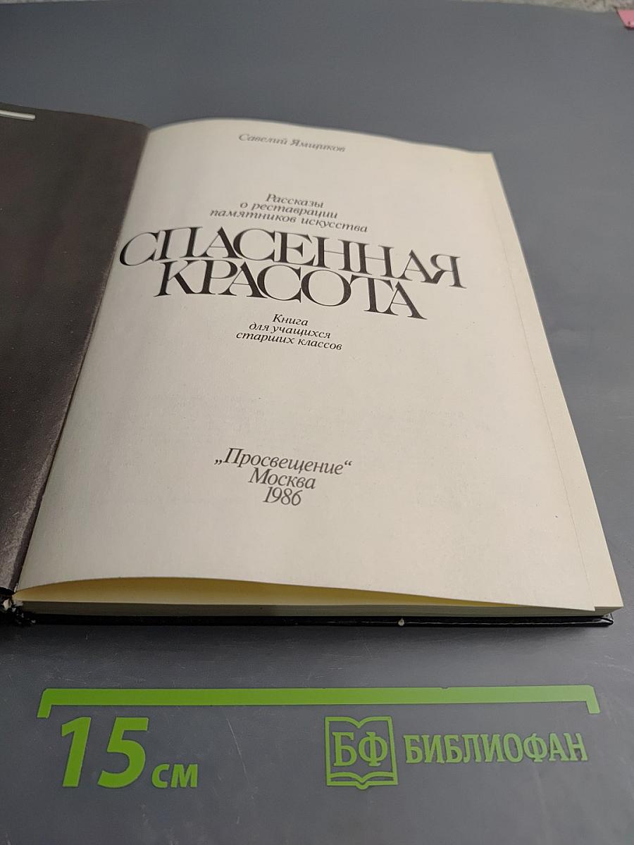 Спасенная красота. Рассказы о реставрации памятников искусства. Книга для учащихся старших классов