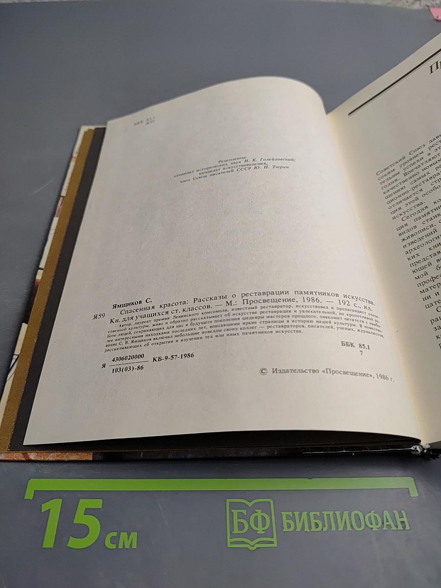 Спасенная красота. Рассказы о реставрации памятников искусства. Книга для учащихся старших классов