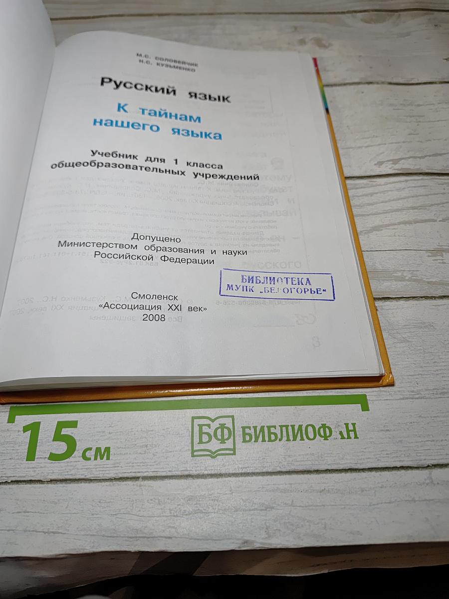 Русский язык. К тайнам нашего языка. Учебник для 1 класса