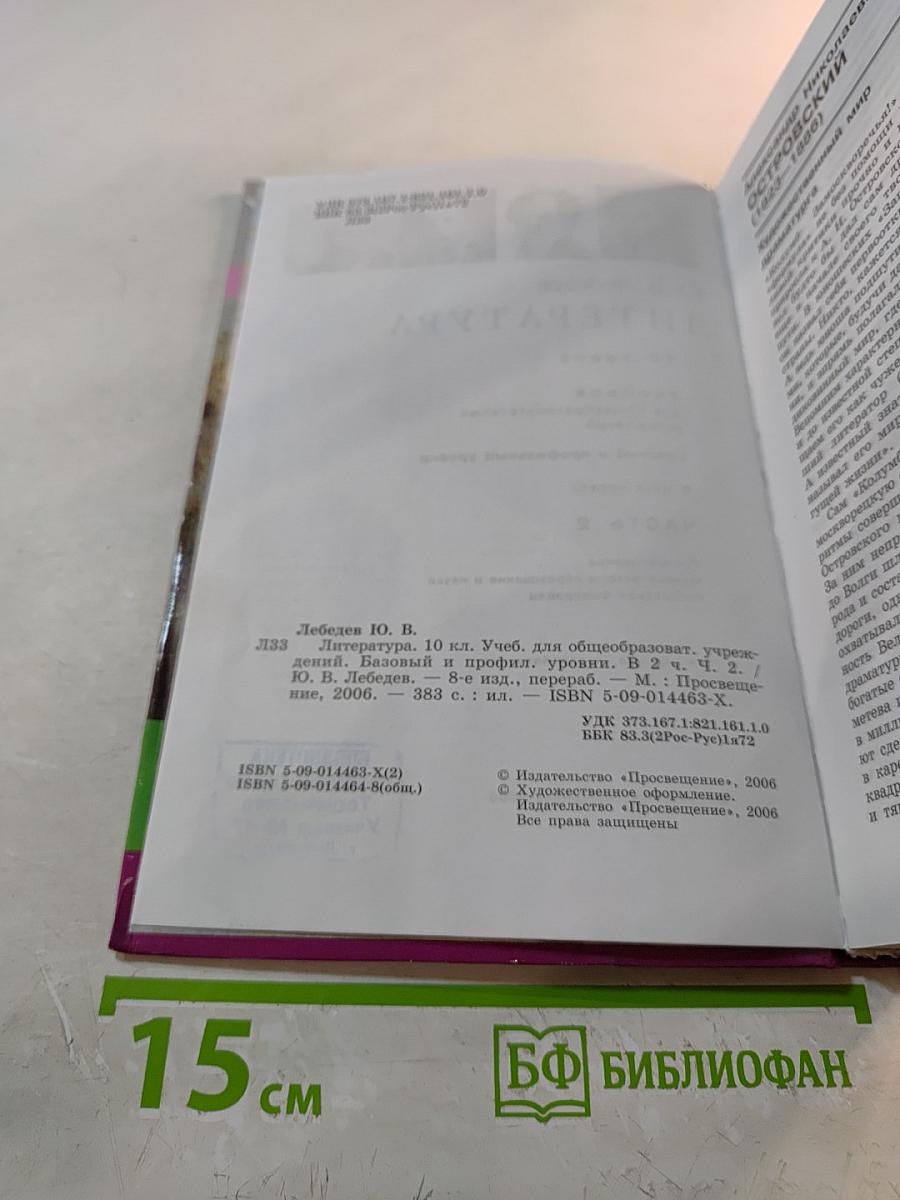 Литература, 10 класс, Часть 2