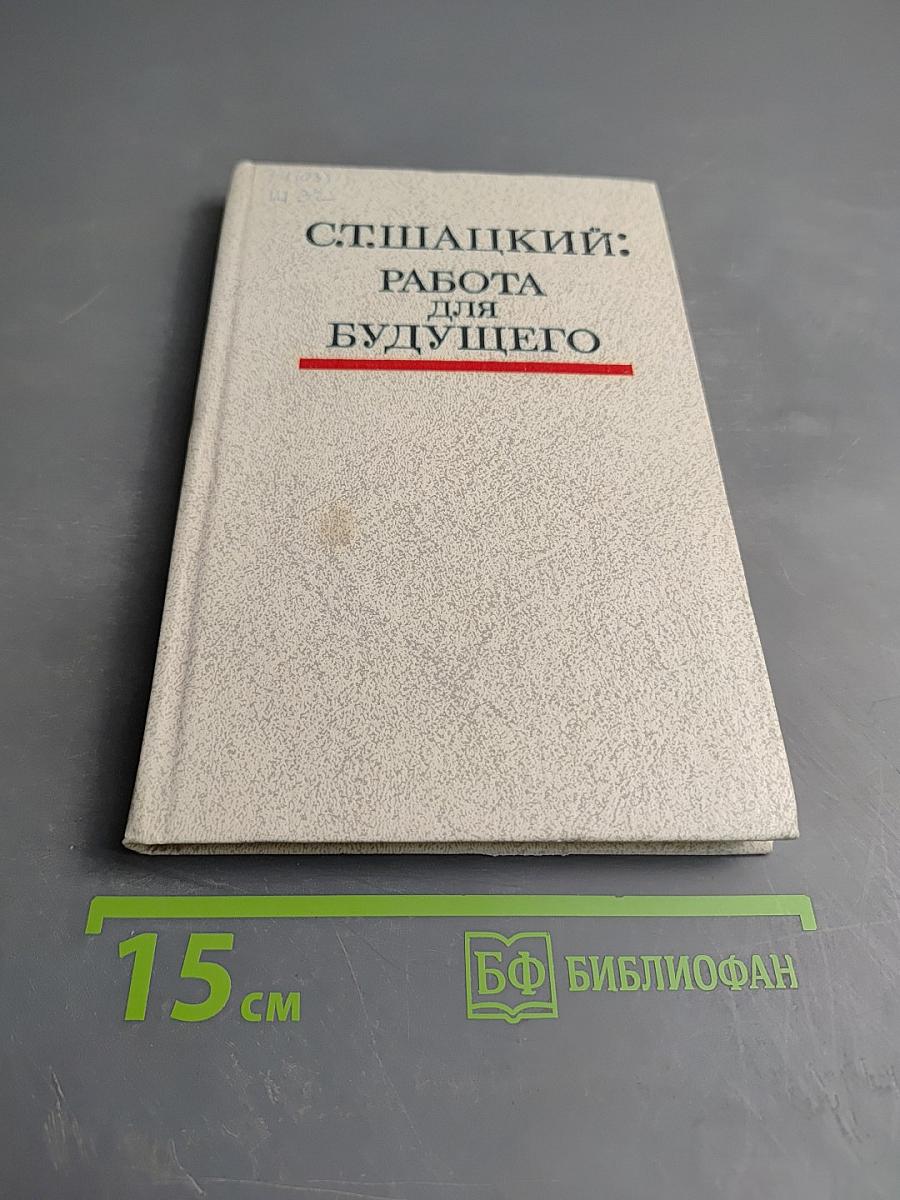 Ст. шацкий: работа для будущего