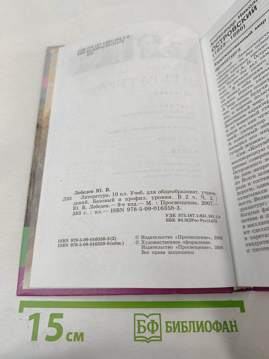 Литература 10 класс, Часть 2