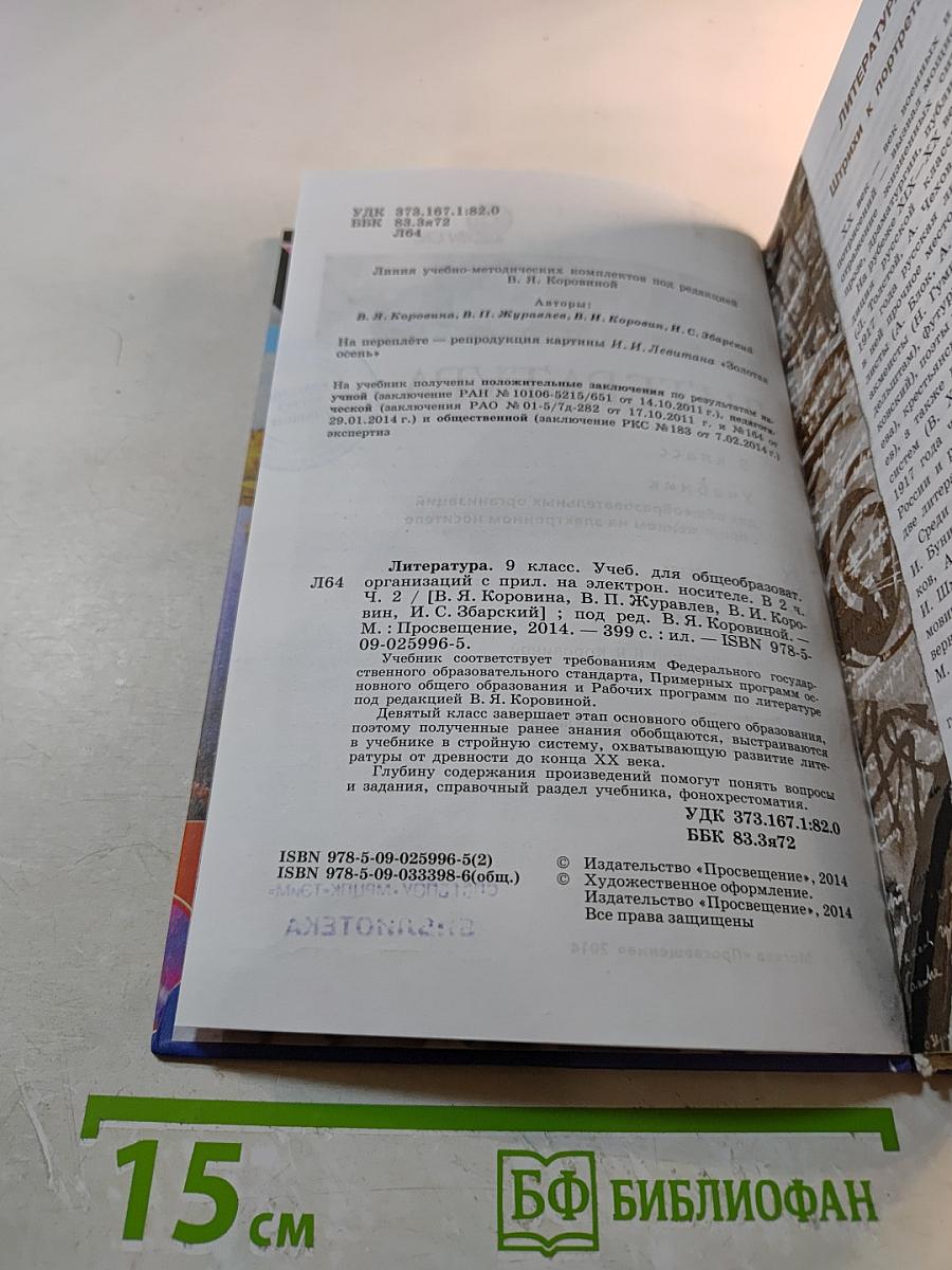 Литература. 9 класс. Часть 2