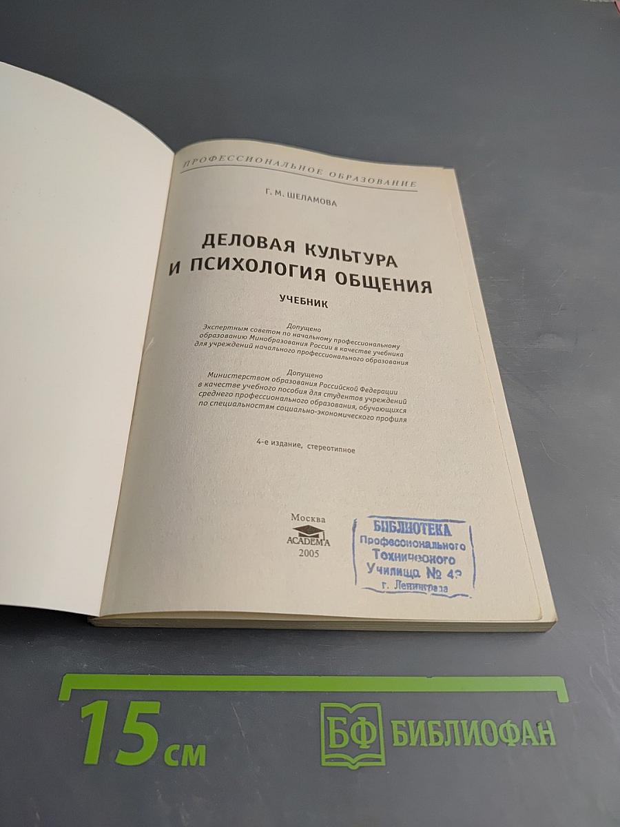 Деловая культура и психология общения