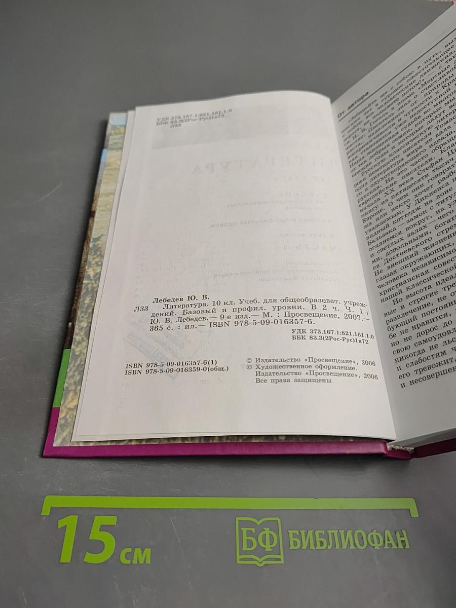 Литература 10 класс, Часть 1