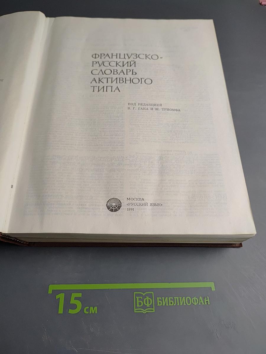 Французско-русский словарь активного типа