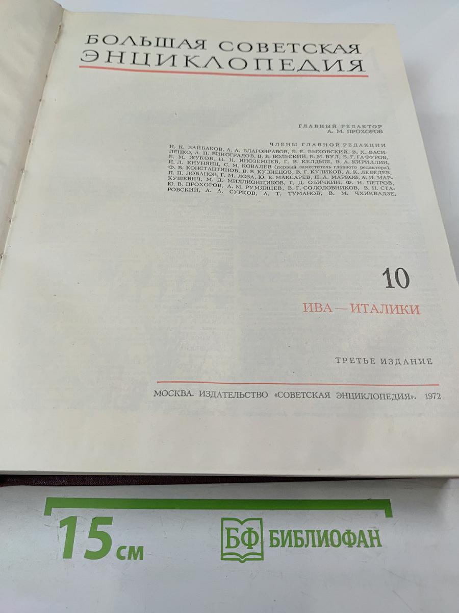Большая Советская Энциклопедия. Том 10: Ива - Италки