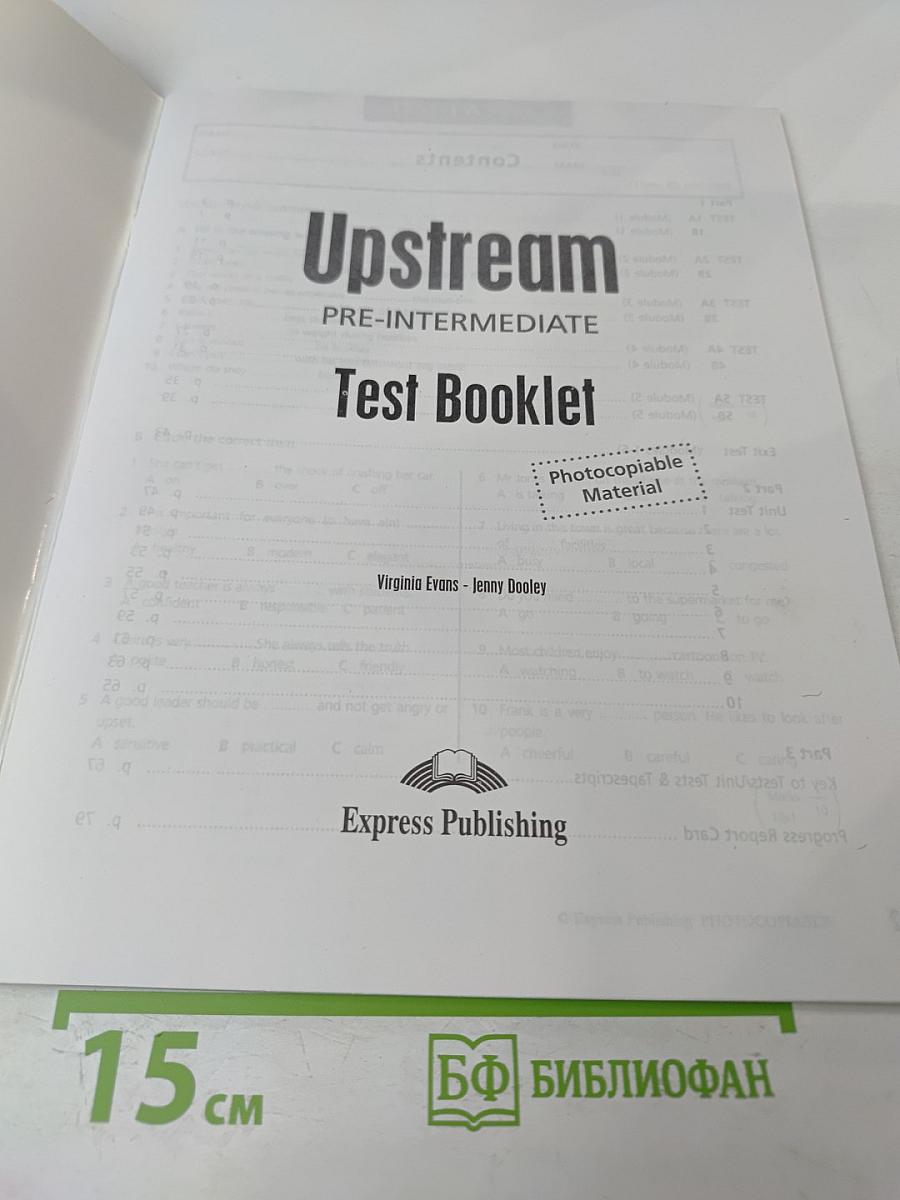 Test booklet upstream pre-intermediate