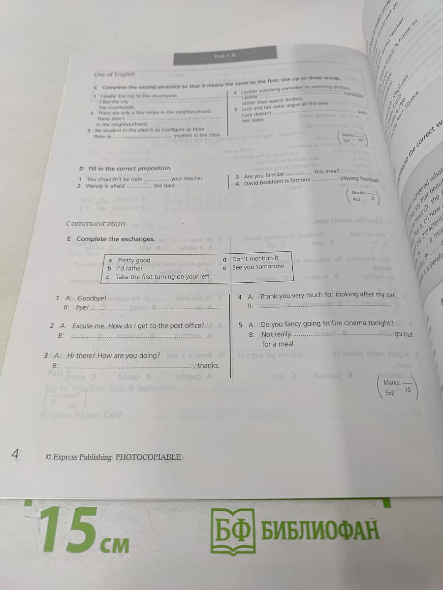 Test booklet upstream pre-intermediate