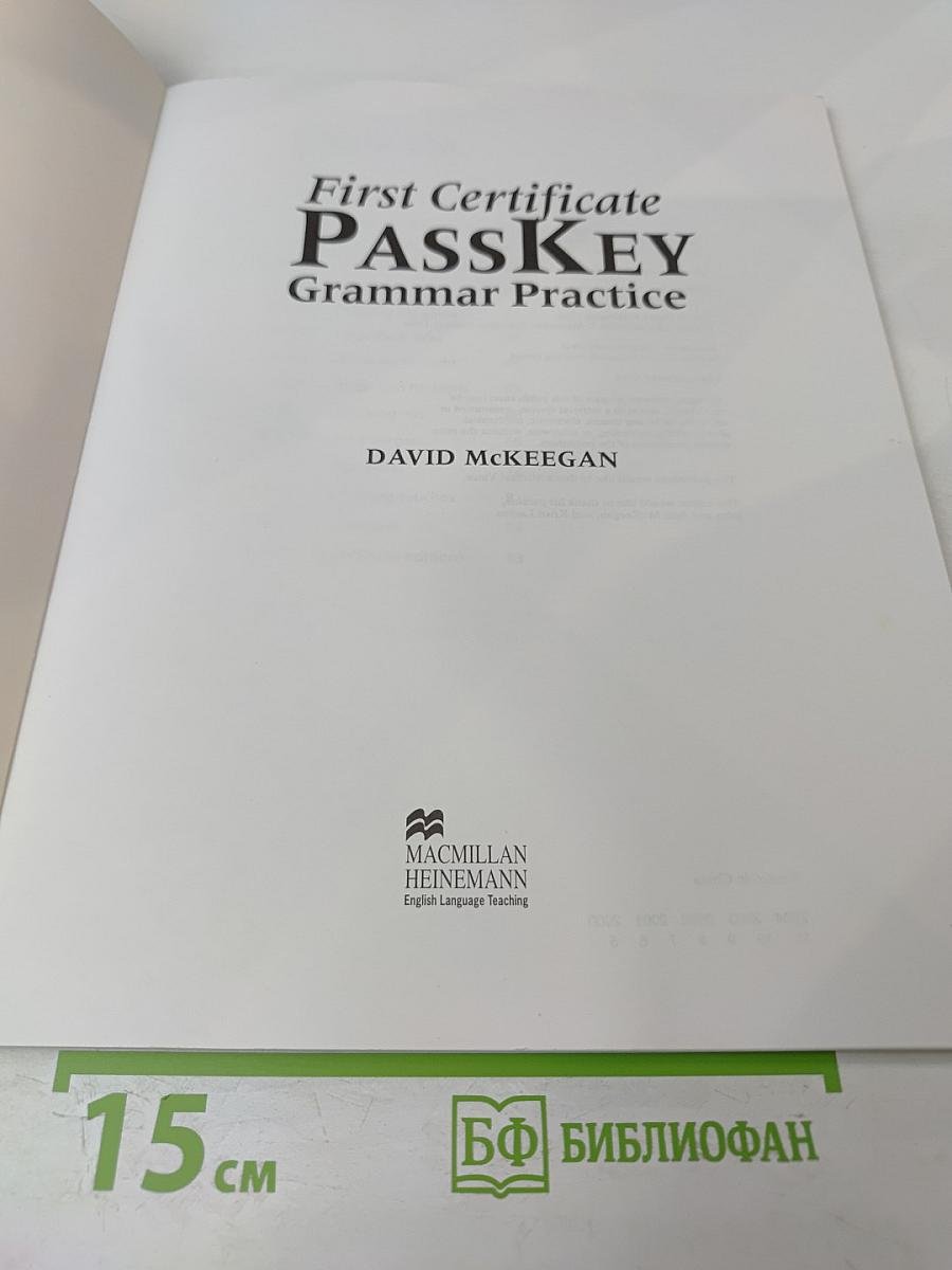 First Certificate PASSKEY Grammar Practice WITH KEY