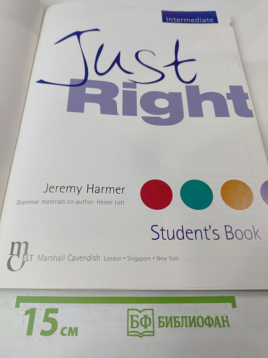 Just Right Student's Book Intermediate